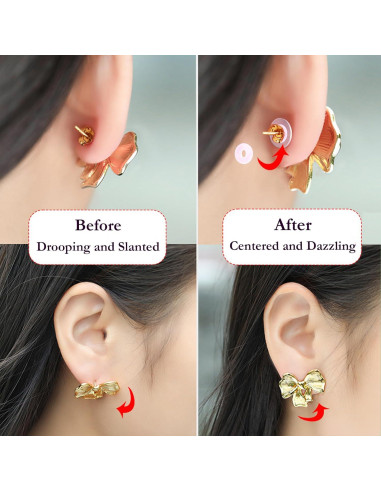 50 Tapones de Silicona Qualima para Piercings 4mm Transparentes