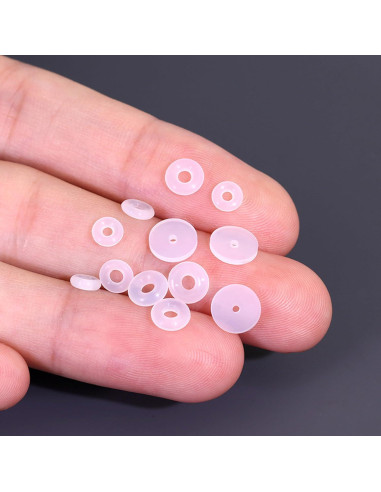 50 Tapones de Silicona Qualima para Piercings 4mm Transparentes