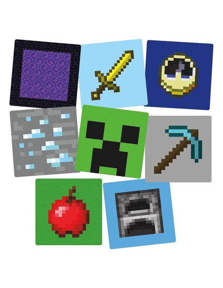 Pegatinas Lenticulares 3D Minecraft Unique - 16 Piezas Multicolor