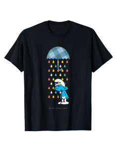 Camisa Vintage Los Pitufos Lluvioso para Hombres