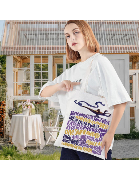 Bolsa de Lona Reutilizable LEVLO Aladdin Genio 37x33cm