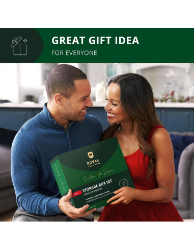 Organizador de Cajones de Bambú Royal Craft Wood - 3 Cajas