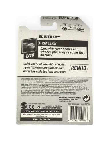 Hot Wheels 50 Aniversario X-Raycers El Viento Azul 7.62cm