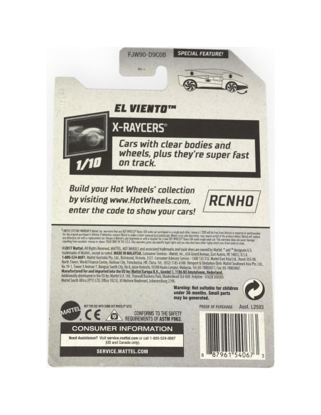 Hot Wheels 50 Aniversario X-Raycers El Viento Azul 7.62cm