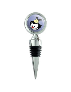 Tapón de Botella de Vino Animaniacs - Metal Cromado y Goma