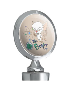Tapón de Botella de Vino Pinky y El Cerebro - Metal Cromado 2