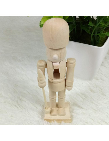 3 Figuras de Cascanueces de Madera SENTOP 12x4.5cm DIY