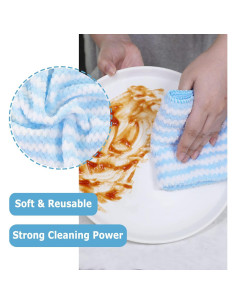 Paños de limpieza de microfibra Choicy 10 unidades 30x30cm 2