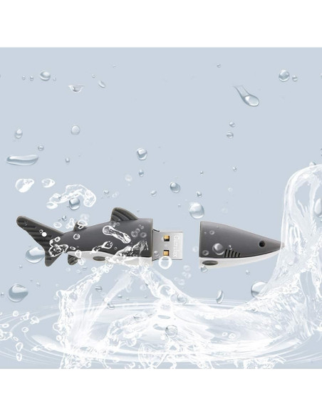 Unidad Flash USB 64GB GARRULAX Tiburón Diseño Divertido