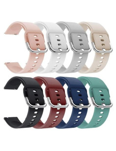 Correas de Silicona GloryFit 22mm para Relojes T80 T70 T60 T50 P99 P98 - Paquete de 8