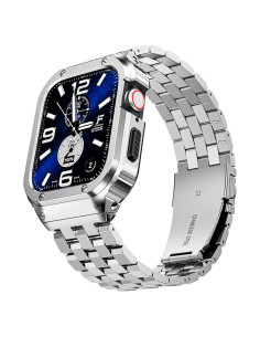 Banda de Acero Inoxidable SUPLINK 45mm para Apple Watch Plata