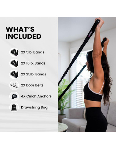 Sistema de Banda de Resistencia Iron Neck - Rehabilitación Hombro 3 Niveles