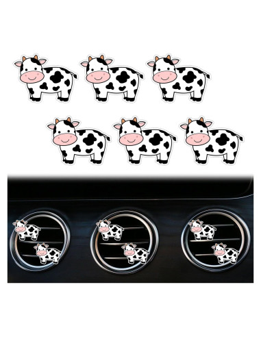4 Clips de Ventilación PurYupearl en Forma de Vaca - Ambientadores