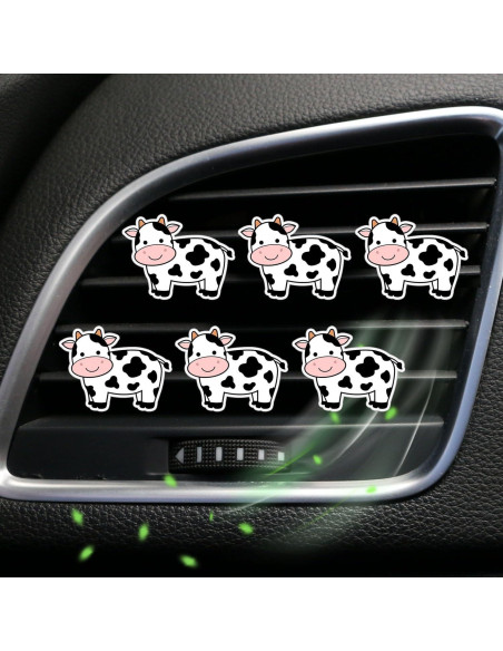 4 Clips de Ventilación PurYupearl en Forma de Vaca - Ambientadores