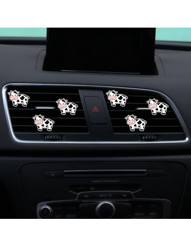 4 Clips de Ventilación PurYupearl en Forma de Vaca - Ambientadores