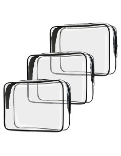 Bolsa de Aseo Transparente TSA 3 Paquetes 20.8x14x6.4cm