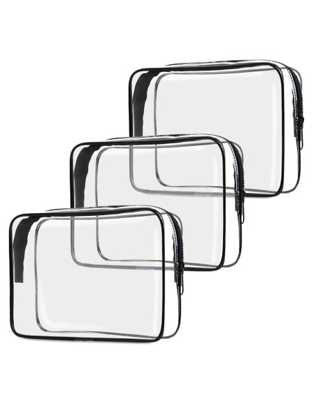 Bolsa de Aseo Transparente TSA 3 Paquetes 20.8x14x6.4cm