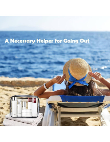 Bolsa de Aseo Transparente TSA 3 Paquetes 20.8x14x6.4cm