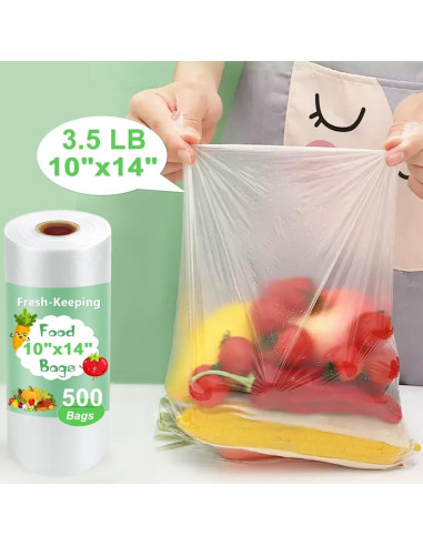 Rollo de Bolsas de Plástico OausTect 10x14" 500 Unidades