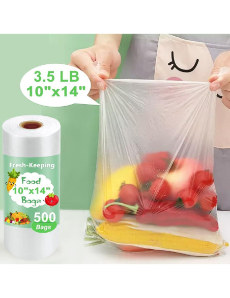 Rollo de Bolsas de Plástico OausTect 10x14" 500 Unidades