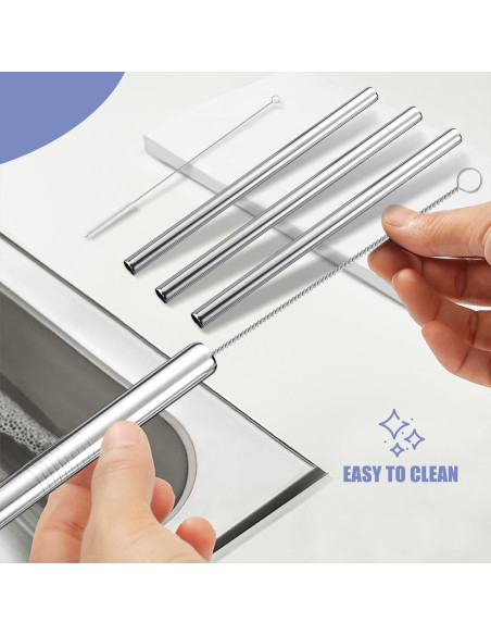 Paquete de 4 Pajillas de Acero Inoxidable LSAUVWN 30oz