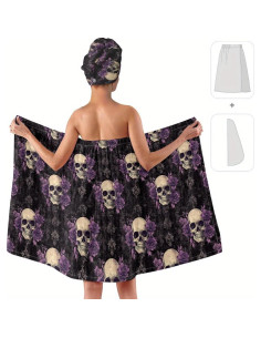 Conjunto de Toalla de Baño Gótica EE con Calavera y Turbante 2
