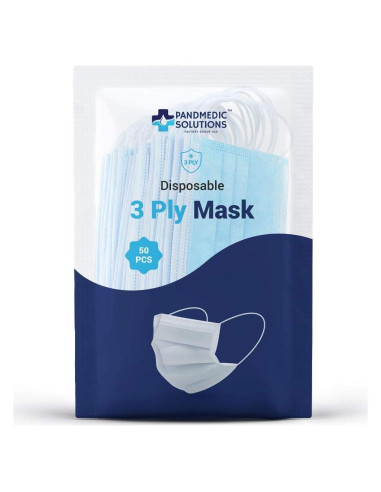 Mascarillas desechables PandMedic 3 capas - 50 unidades