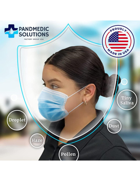 Mascarillas desechables PandMedic 3 capas - 50 unidades