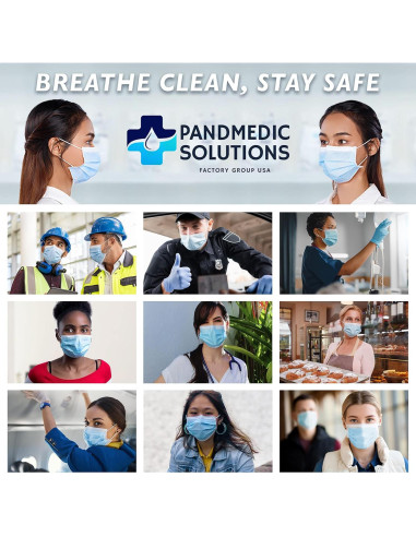 Mascarillas desechables PandMedic 3 capas - 50 unidades