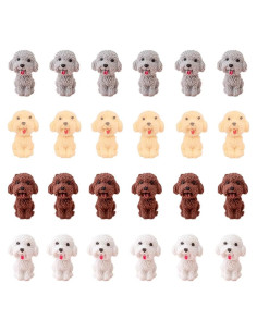 24 Borradores de Lápiz de Perro Waremew - Multicolor, 3D