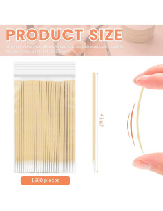Bastoncillos de Algodón de Precisión WYKOO 1600pcs 10cm 2