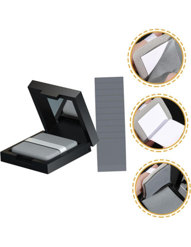 Papel Absorbente de Aceite COOLHIYA con Puff y Espejo 100pcs