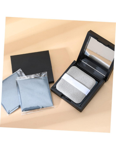 Papel Absorbente de Aceite COOLHIYA con Puff y Espejo 100pcs