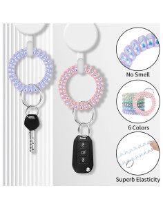 6 Pulseras Espirales de Llave QIUTIMIY para Mujeres - Coloridas 2