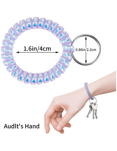 6 Pulseras Espirales de Llave QIUTIMIY para Mujeres - Coloridas