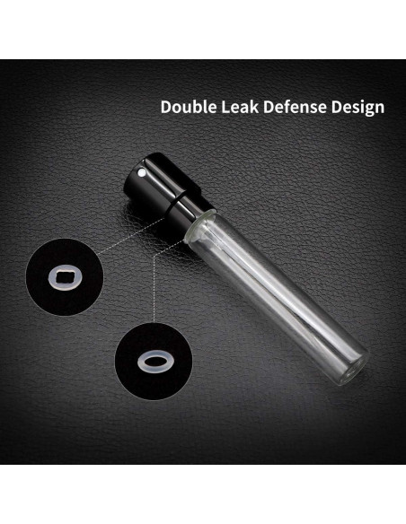 Atomizador de Perfume Recargable Aufew 10ml Negro a Prueba de Fugas