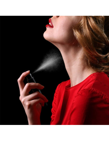 Atomizador de Perfume Recargable Aufew 10ml Negro a Prueba de Fugas
