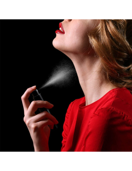 Atomizador de Perfume Recargable Aufew 10ml Negro a Prueba de Fugas