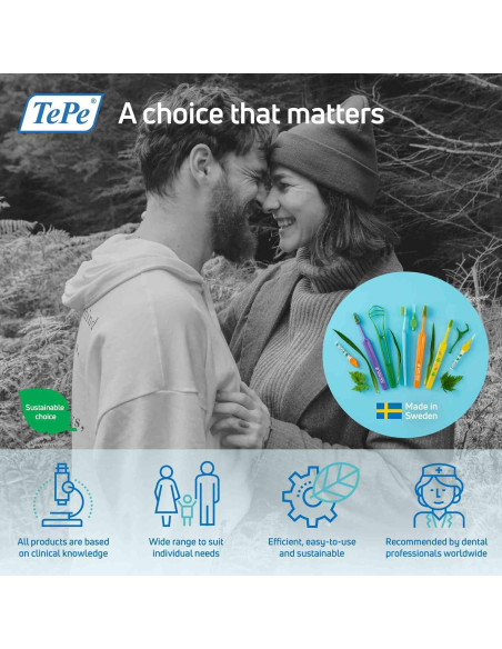 Hilo Dental TePe para Puentes e Implantes - 30 Piezas
