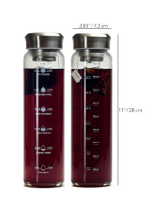 Botella de Agua de Vidrio Xaeiglas 946 ml con Infusor y Manga 2