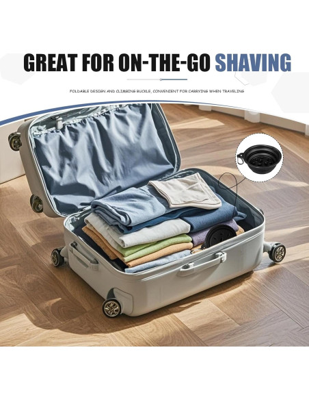 Tazón de Afeitar Plegable Genérico con Mosquetón 12.7cm