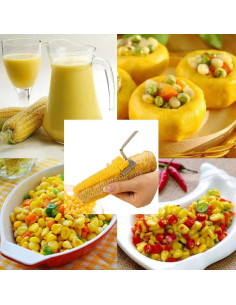 Juego de 2 Peladores y Desgajadoras de Maíz Achouray - Acero Inoxidable 2