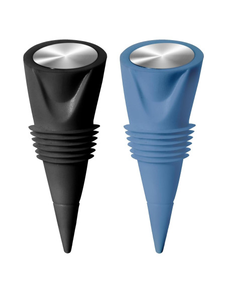 Set de 2 Tapones de Silicona OGGI para Botellas de Vino