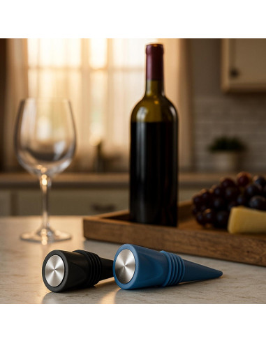 Set de 2 Tapones de Silicona OGGI para Botellas de Vino