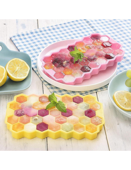 Bandejas de Hielo Mtruil en Silicona Panal 2 Pcs 74 Cavidades