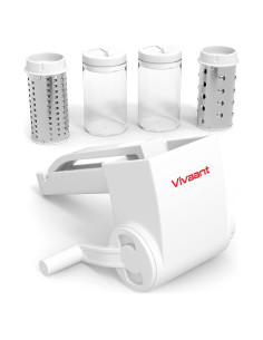 Rallador de Queso Vivaant con Manivela y 2 Cuchillas Inoxidable