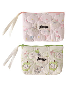 Estuche Cosmético Acolchado Tizee 2Pack Vintage Algodón