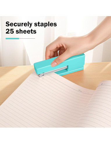 Grapadora de Escritorio Yzkula Verde 25 Hojas con 830 Grapas