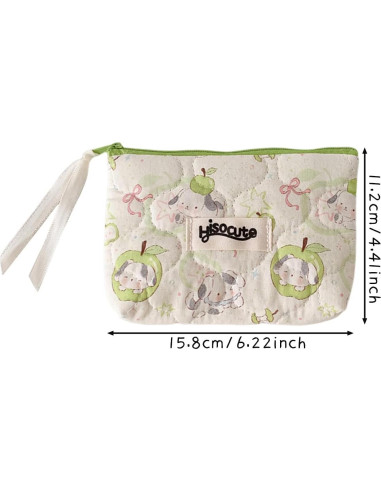 Estuche Cosmético Acolchado Tizee 2Pack Vintage Algodón