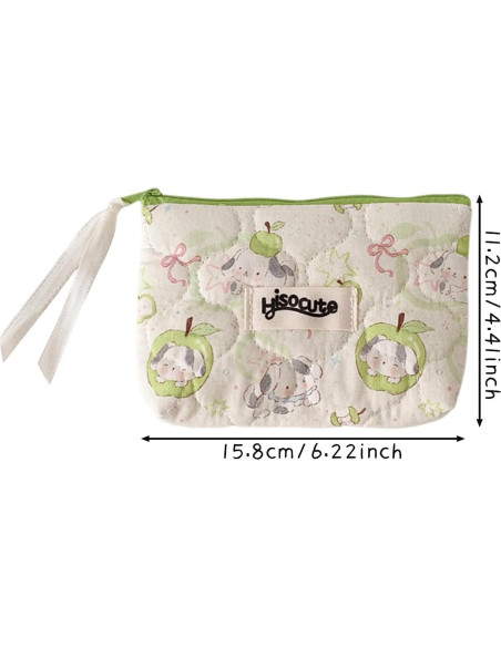 Estuche Cosmético Acolchado Tizee 2Pack Vintage Algodón